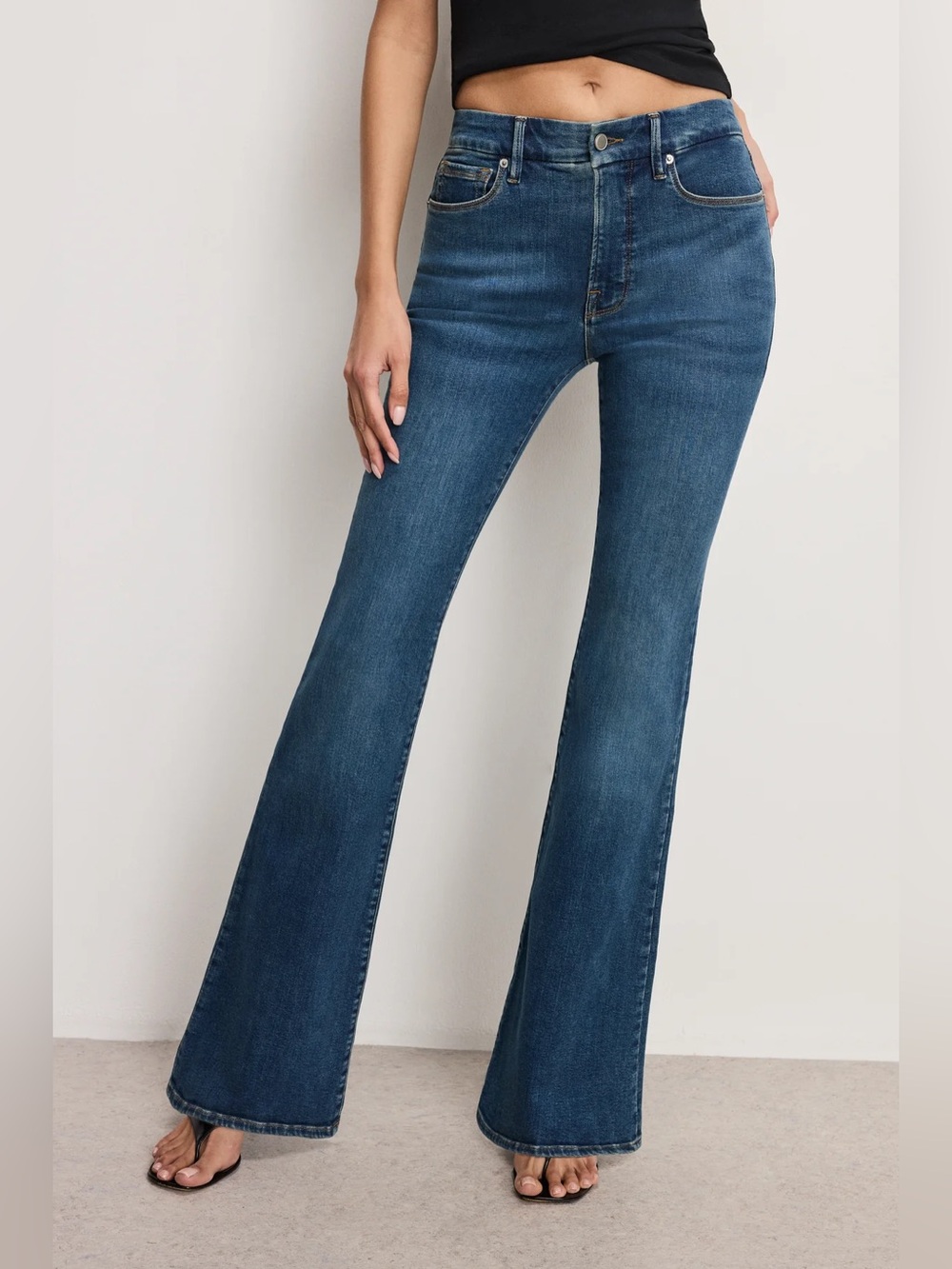 Good American Good Legs Flare Jeans Size 27 (4) Blue 004